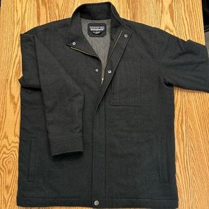 Vintage Patagonia Merino WOOL peacoat style jacket. Dark Grey